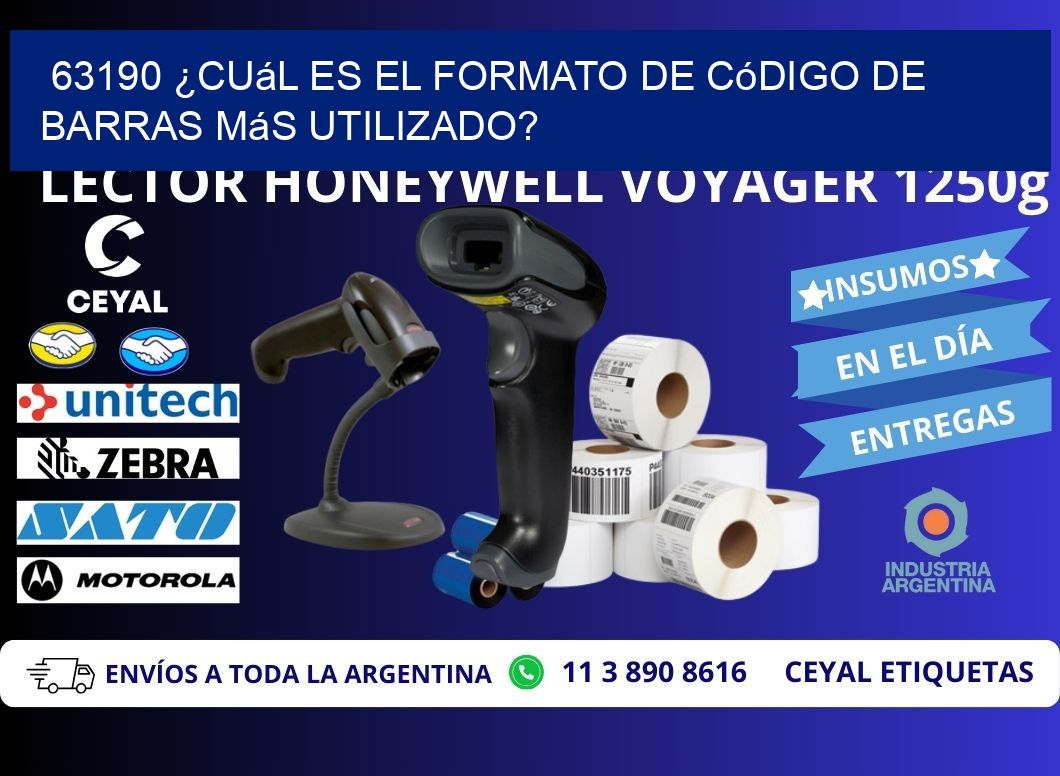 63190 ¿Cuál es el formato de código de barras más utilizado?