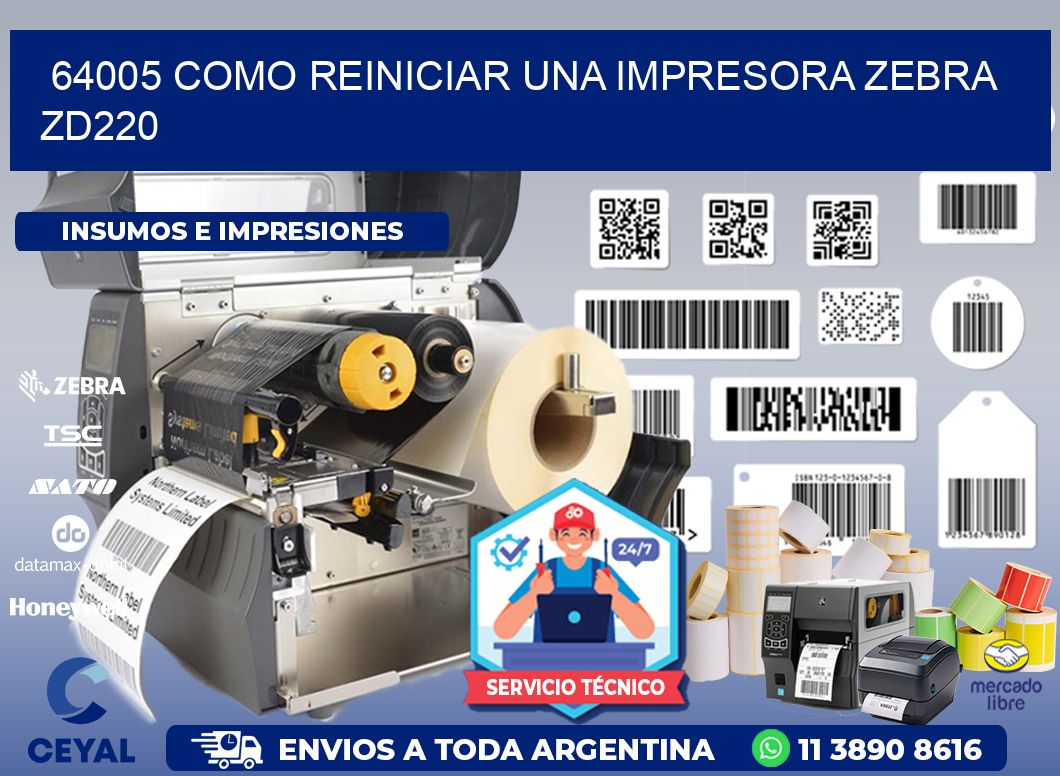 64005 Como reiniciar una impresora Zebra  ZD220