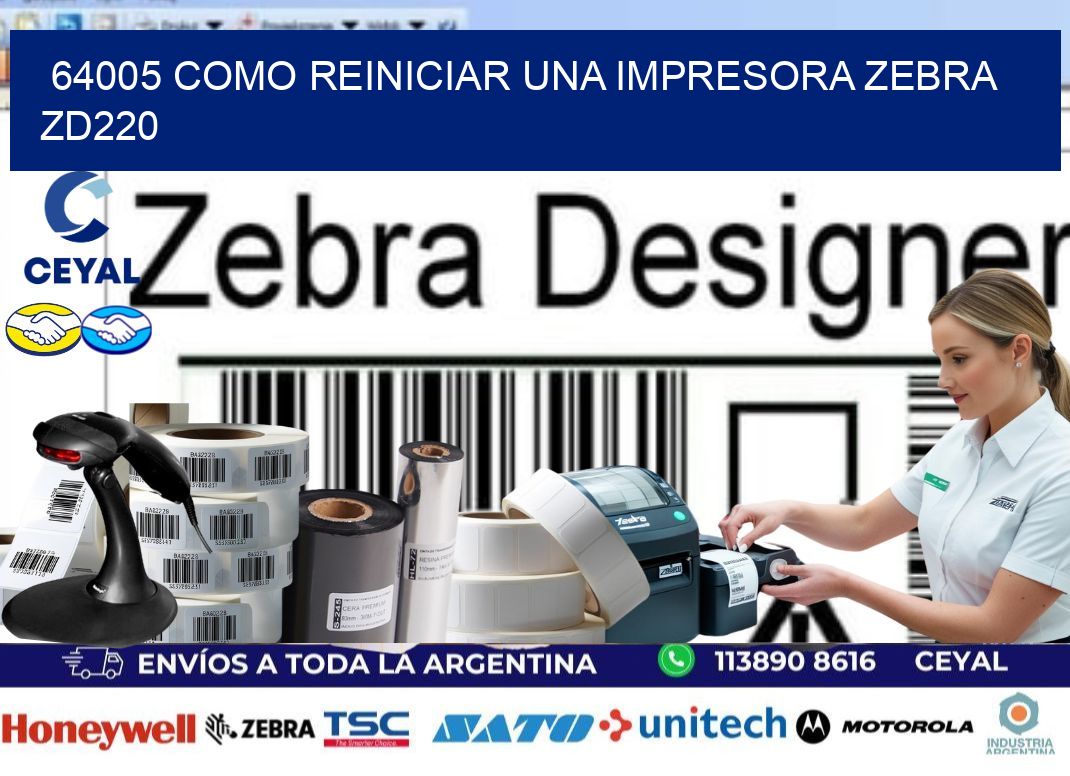 64005 Como reiniciar una impresora Zebra  ZD220