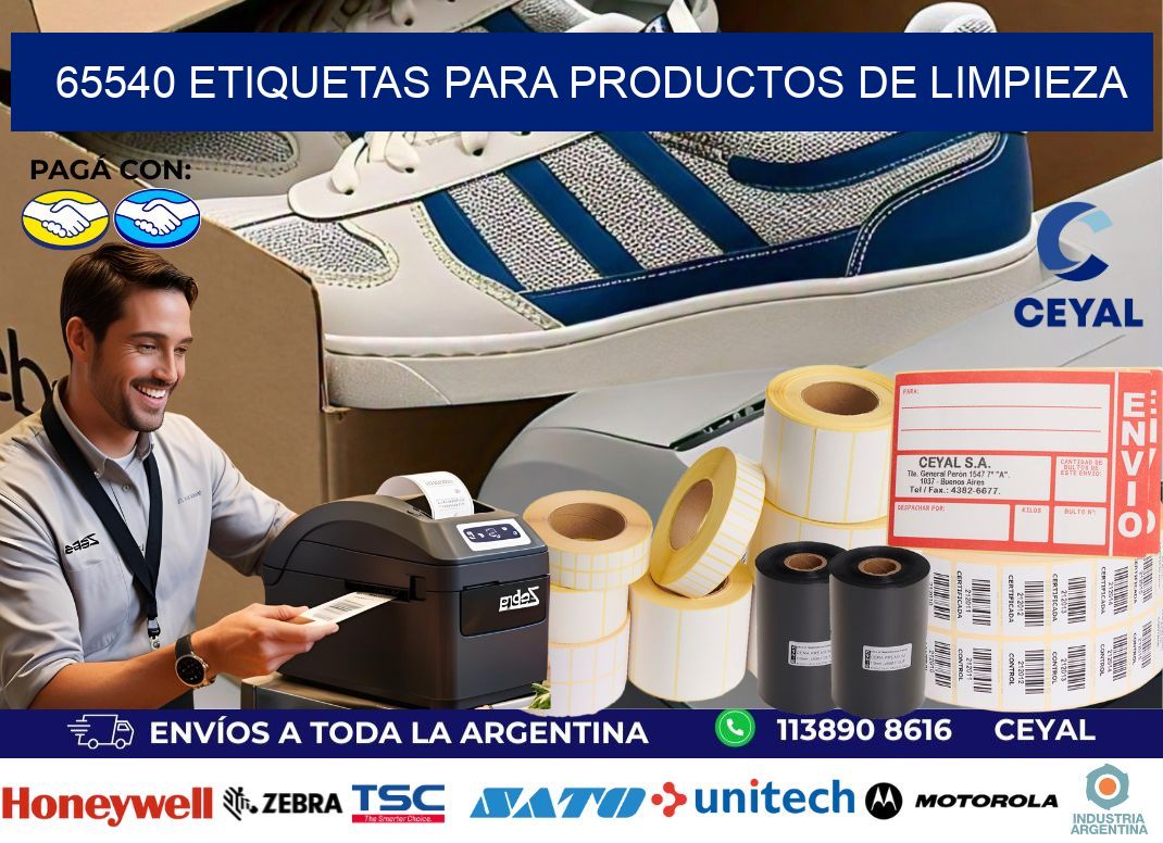65540 Etiquetas para productos de limpieza