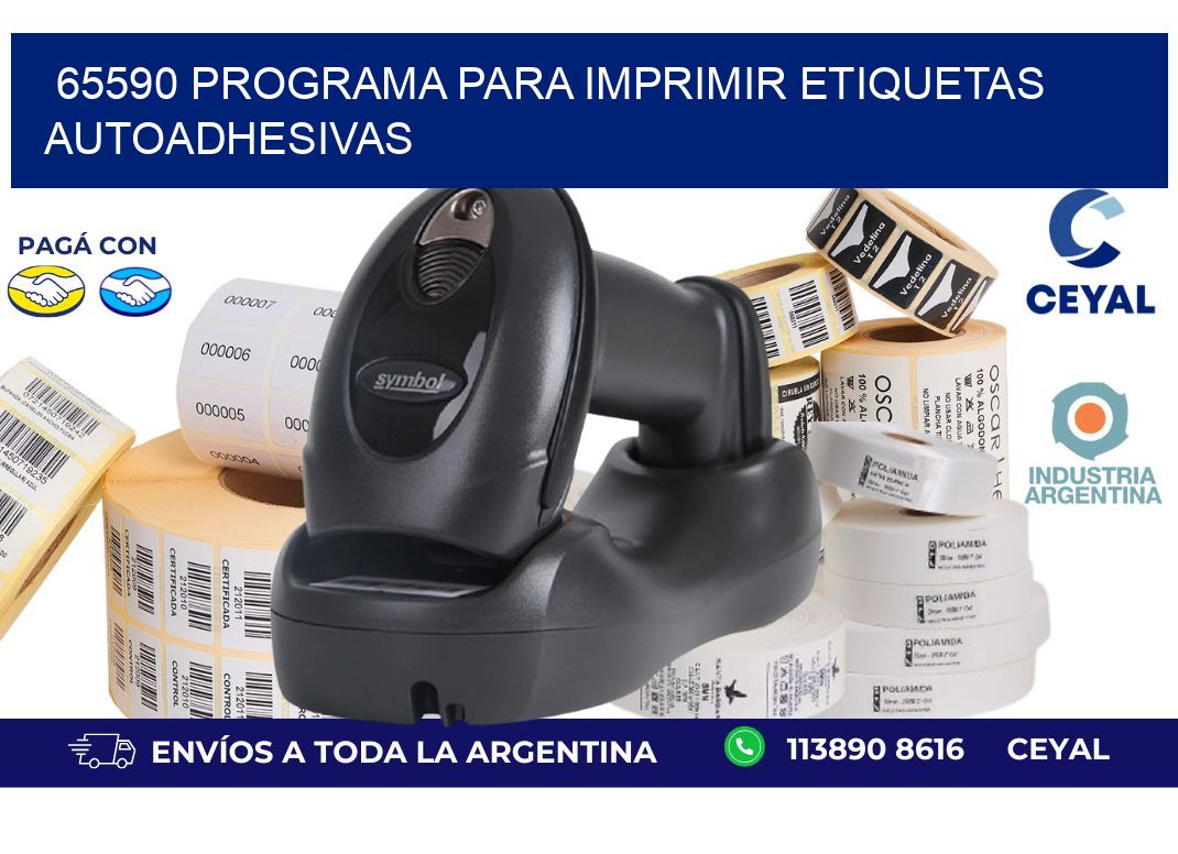 65590 Programa para imprimir etiquetas autoadhesivas
