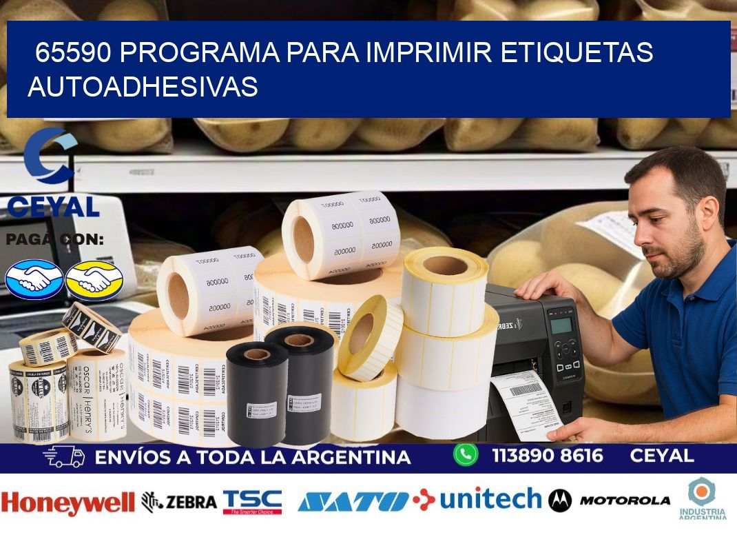 65590 Programa para imprimir etiquetas autoadhesivas