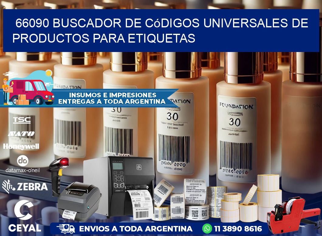 66090 Buscador de códigos universales de productos para etiquetas