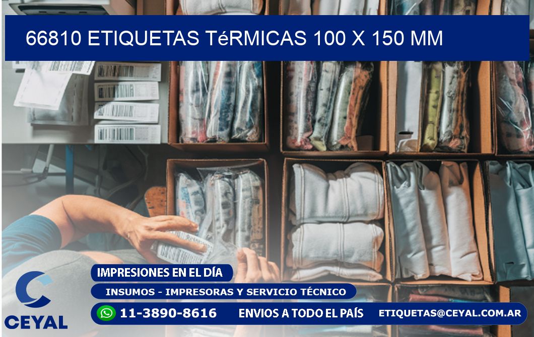 66810 Etiquetas Térmicas 100 X 150 Mm