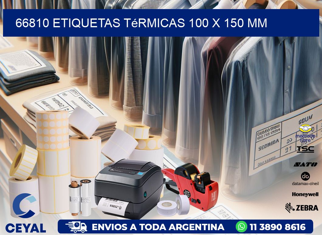66810 Etiquetas Térmicas 100 X 150 Mm