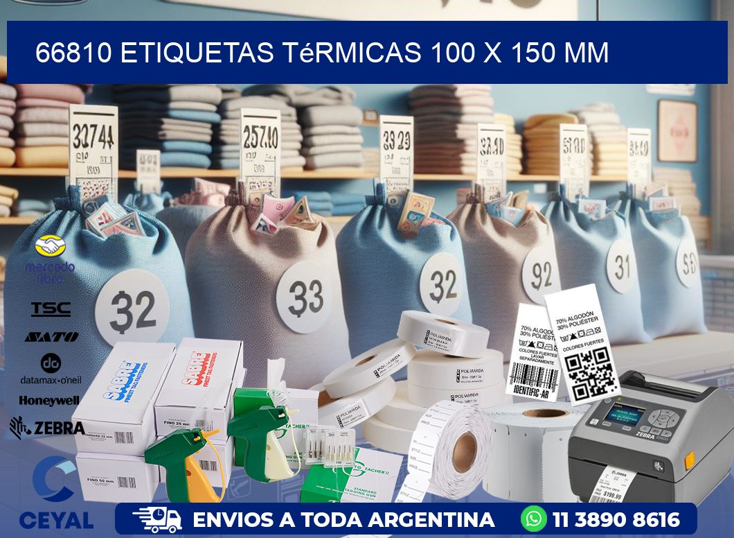 66810 Etiquetas Térmicas 100 X 150 Mm
