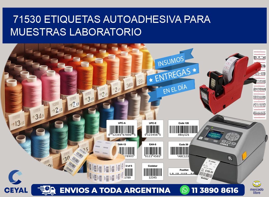 71530 etiquetas autoadhesiva para muestras laboratorio