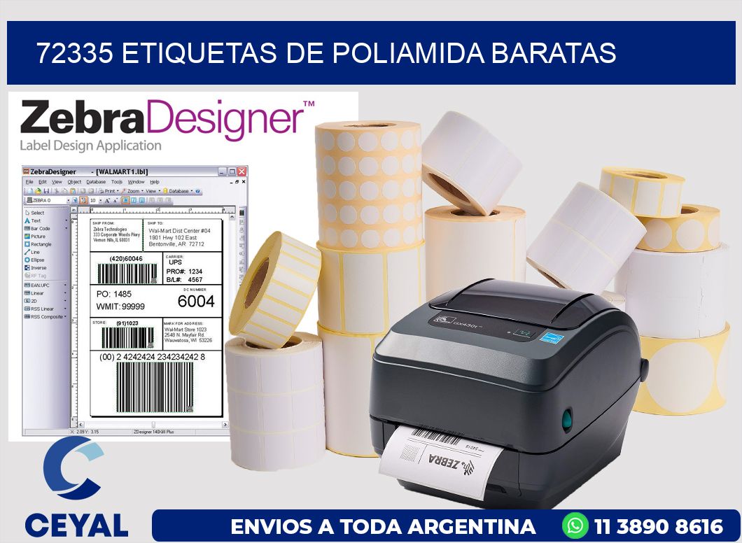 72335 etiquetas de poliamida baratas
