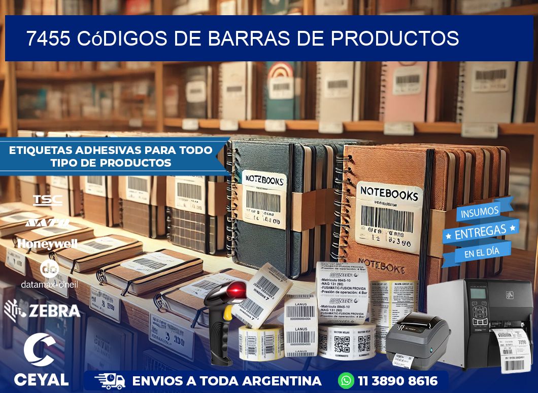 7455 Códigos de barras de productos