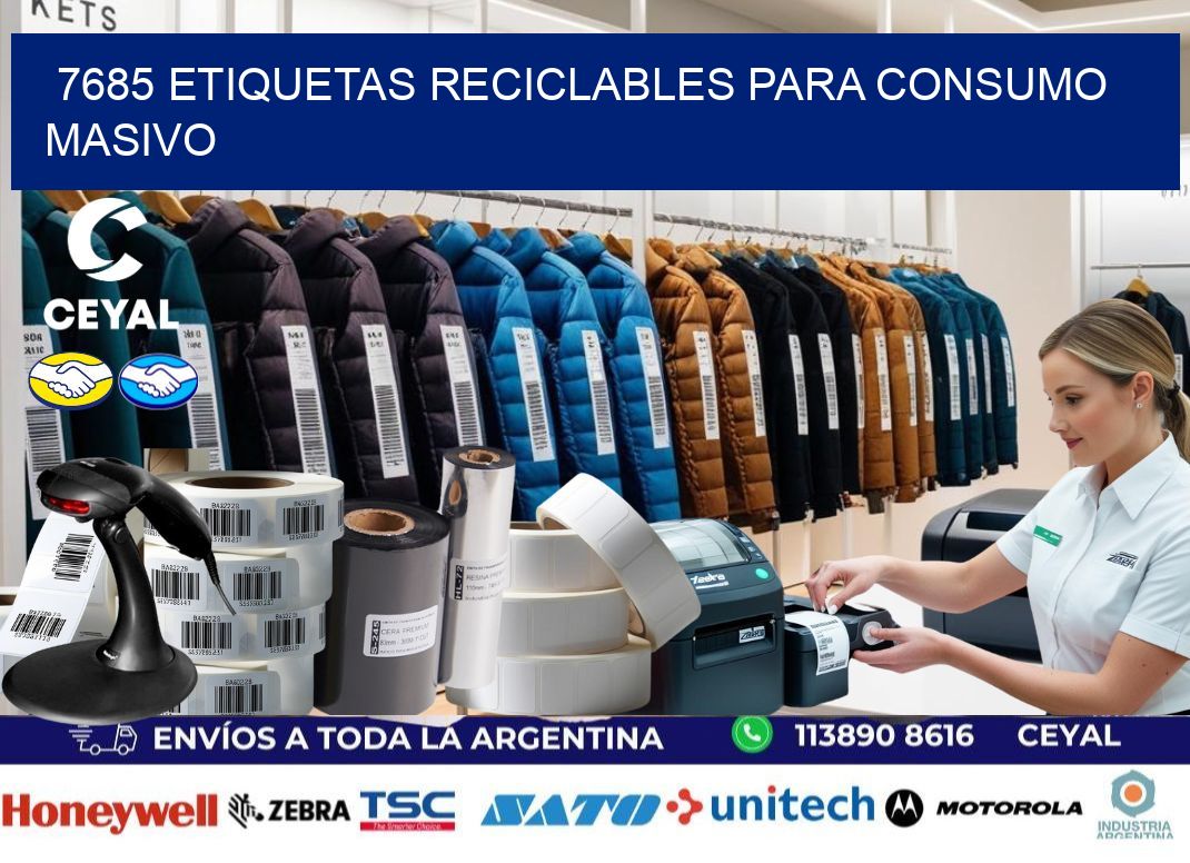 7685 Etiquetas reciclables para consumo masivo