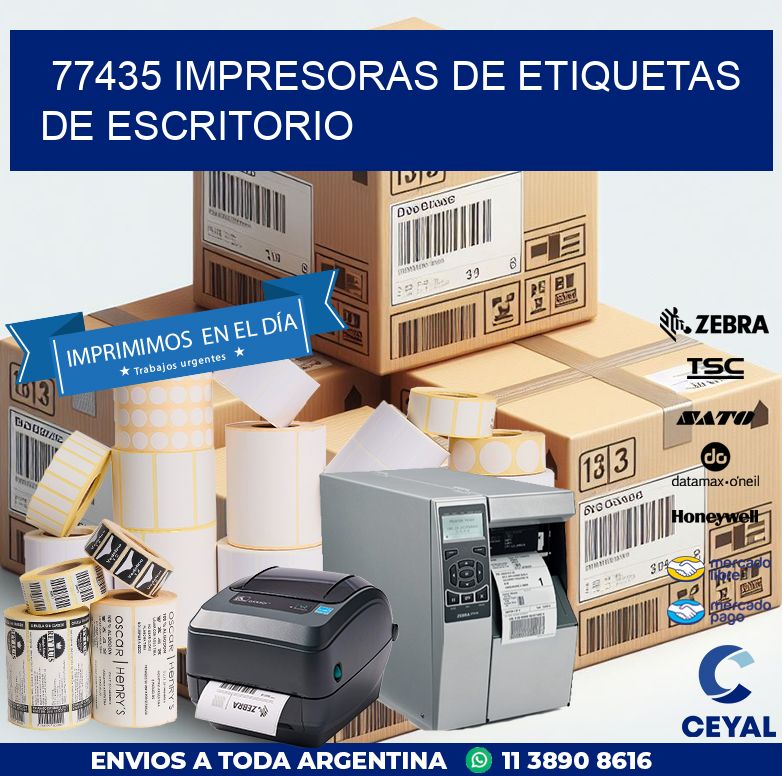 77435 impresoras de etiquetas de escritorio