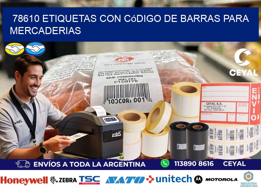 78610 etiquetas con código de barras para mercaderias
