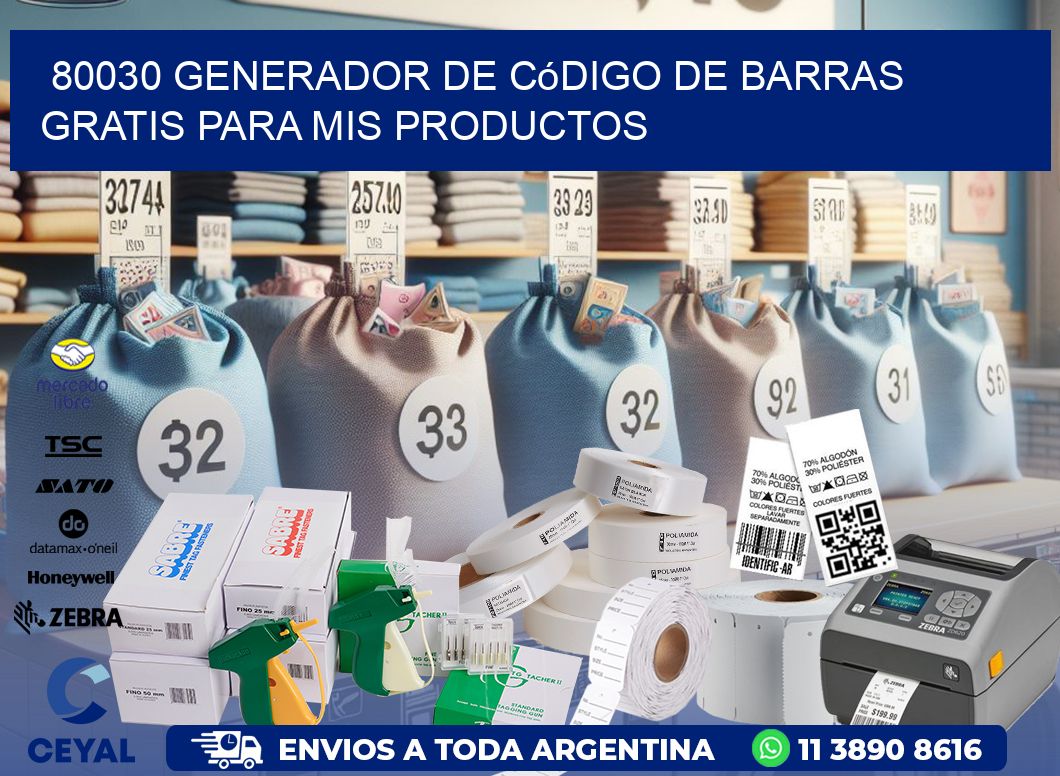 80030 Generador de código de barras gratis para mis productos