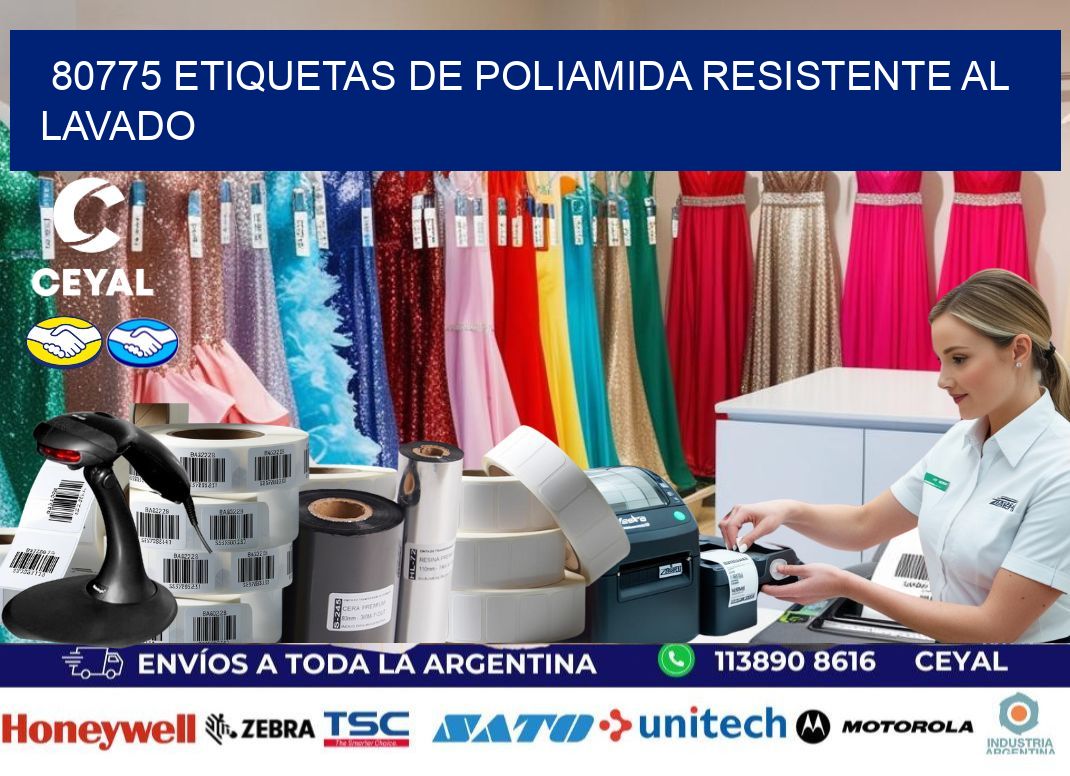 80775 Etiquetas de poliamida resistente al lavado