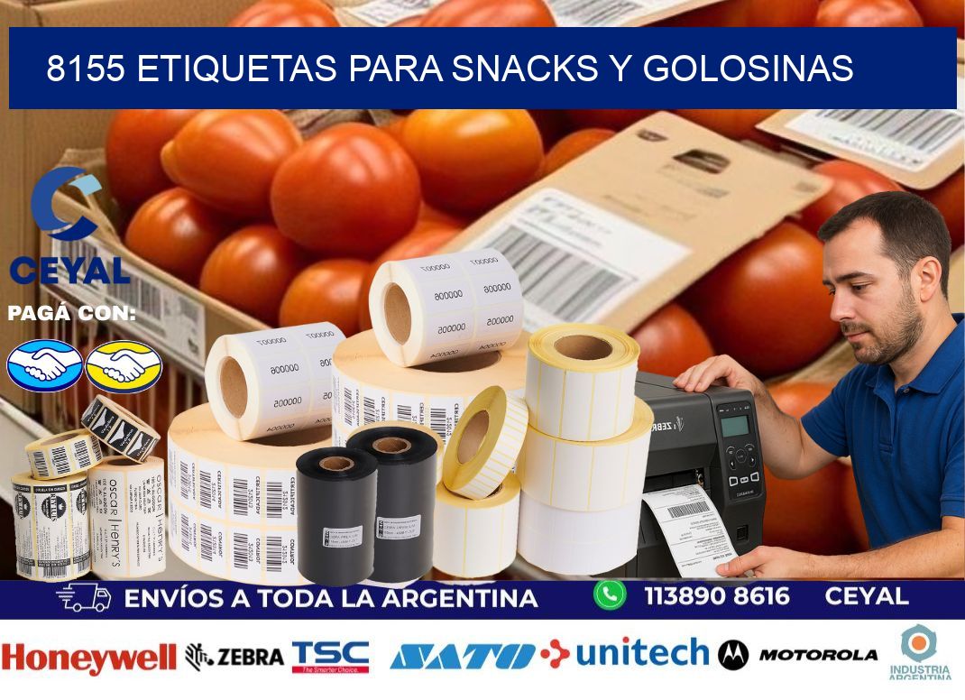8155 Etiquetas para snacks y golosinas
