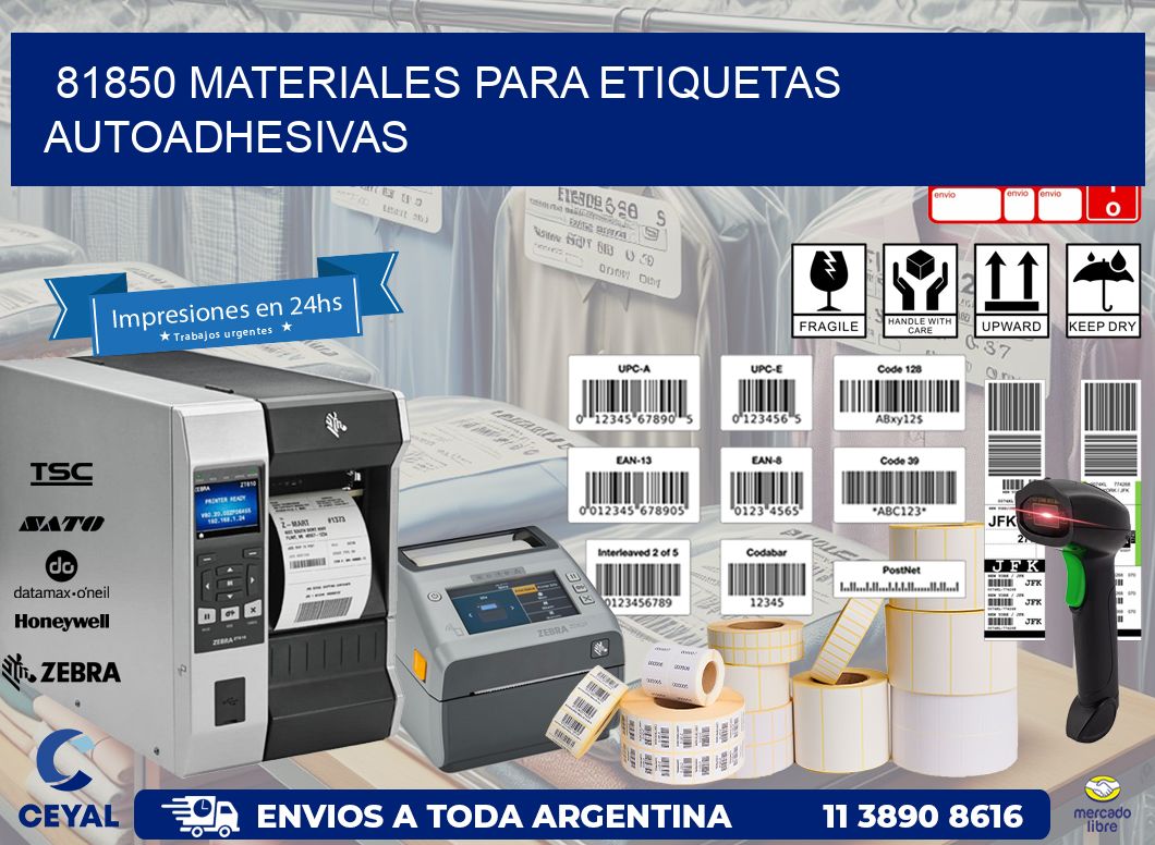 81850 materiales para etiquetas autoadhesivas