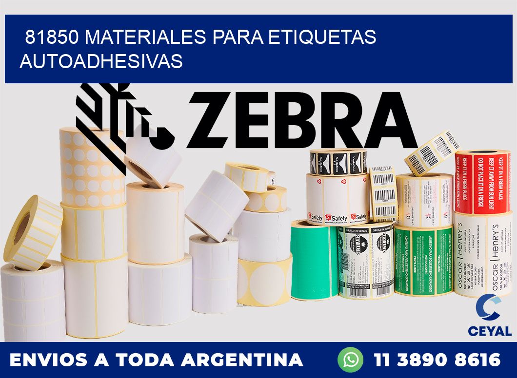 81850 materiales para etiquetas autoadhesivas