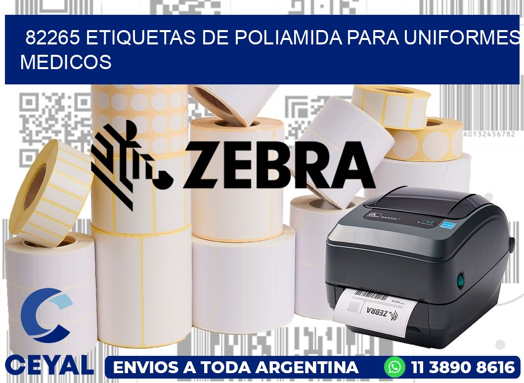 82265 Etiquetas de poliamida para uniformes medicos