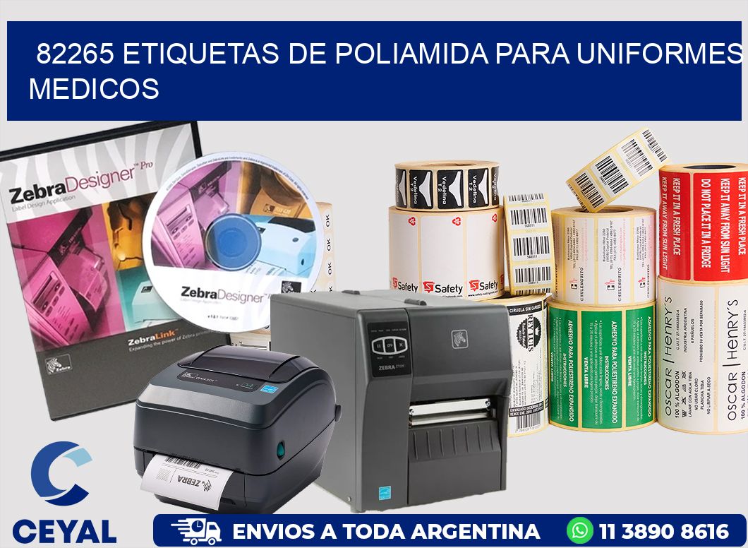 82265 Etiquetas de poliamida para uniformes medicos