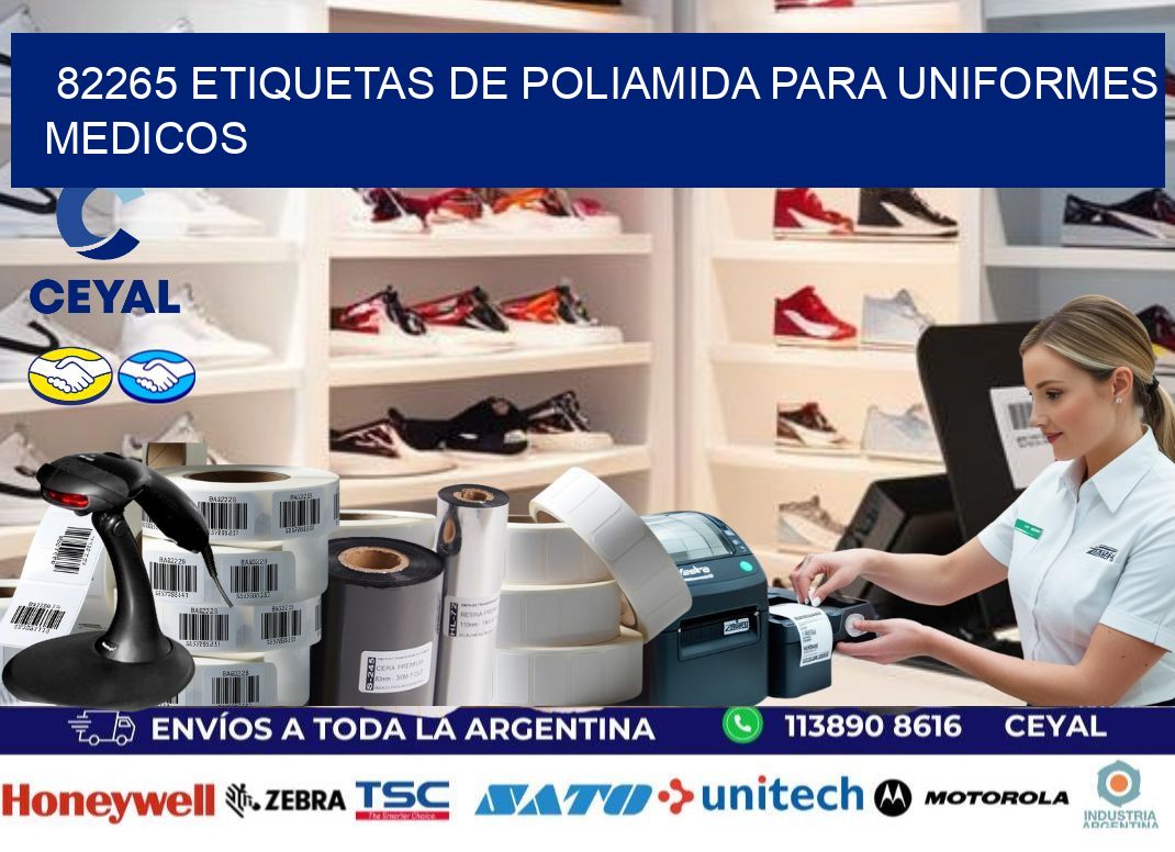 82265 Etiquetas de poliamida para uniformes medicos