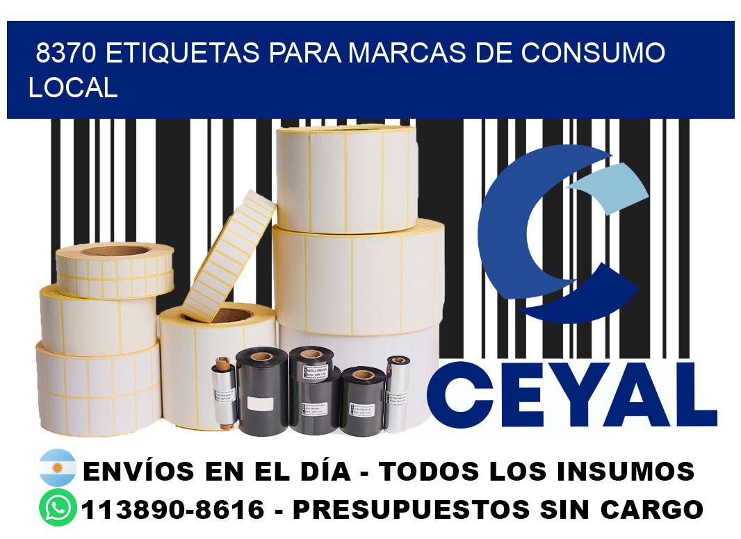 8370 Etiquetas para marcas de consumo local