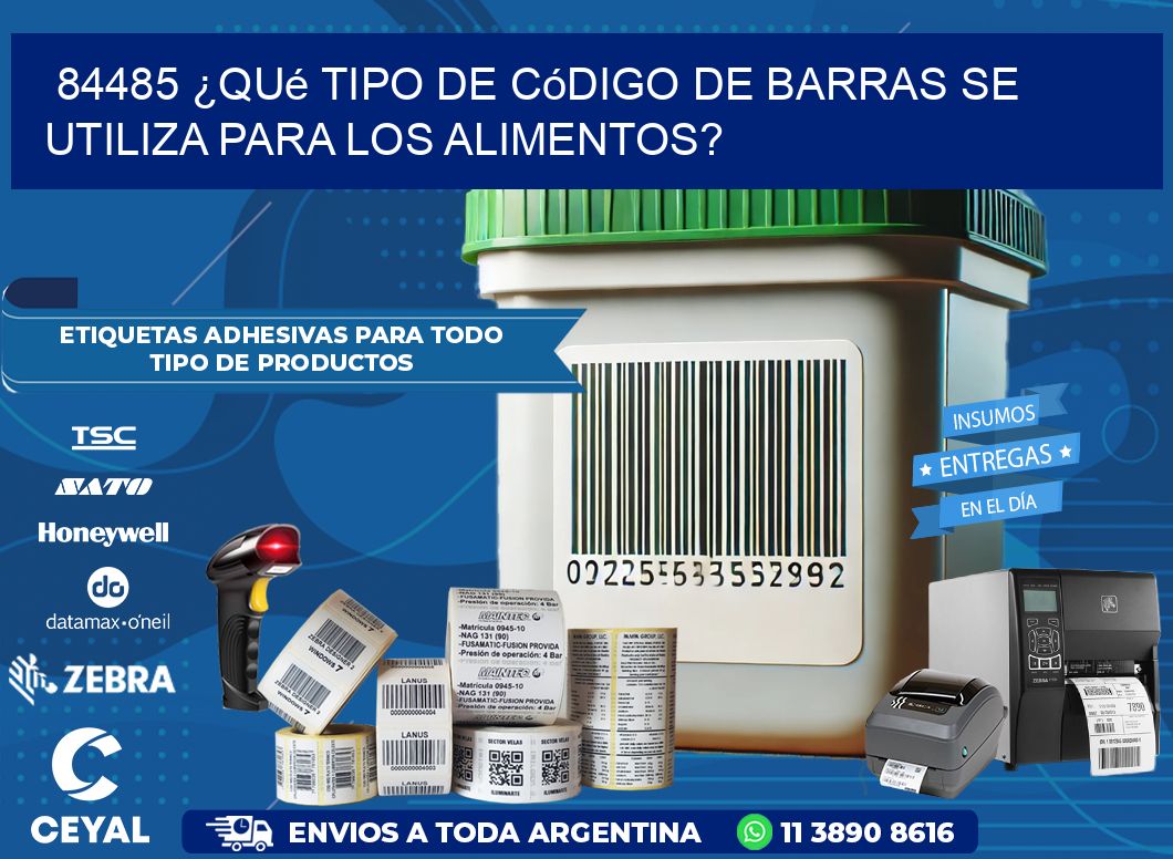 84485 ¿Qué tipo de código de barras se utiliza para los alimentos?