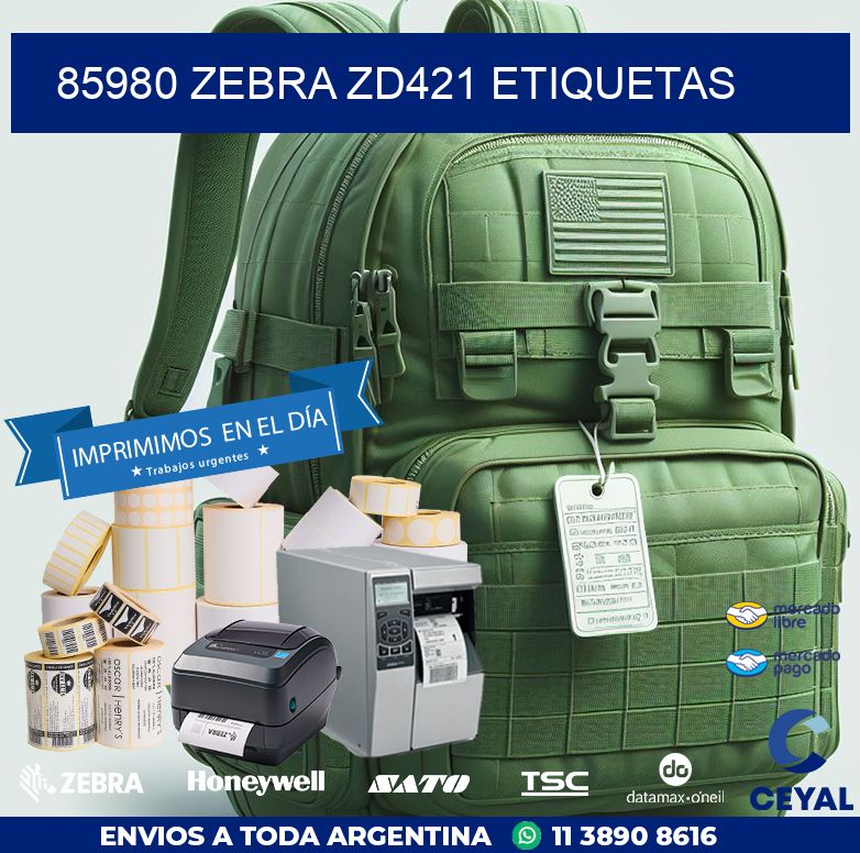 85980 Zebra ZD421 etiquetas