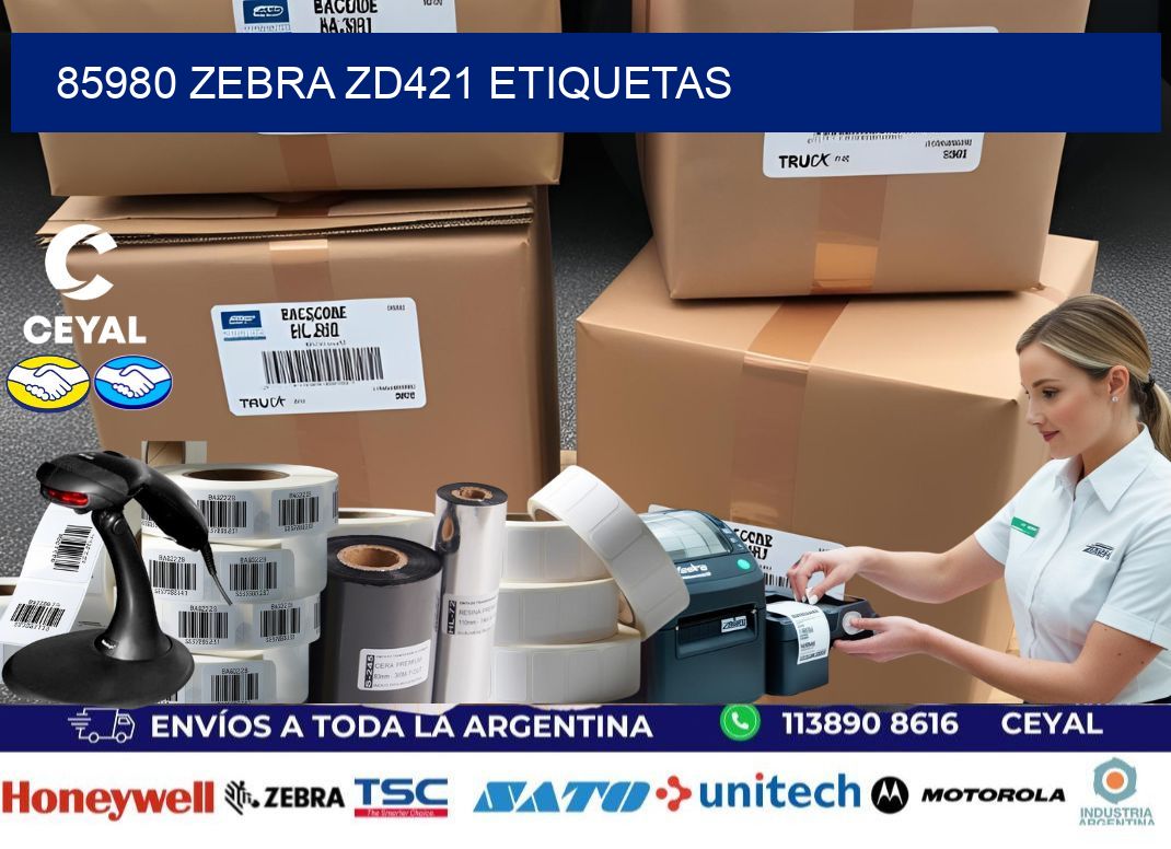 85980 Zebra ZD421 etiquetas