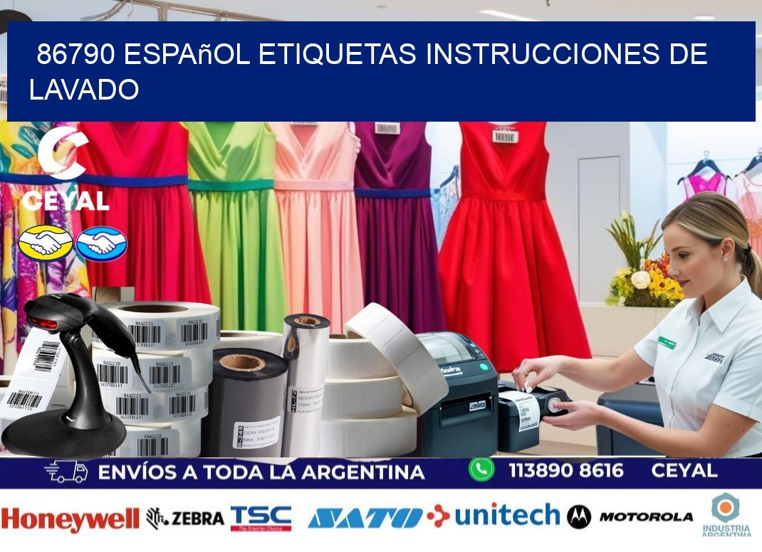 86790 español etiquetas instrucciones de lavado