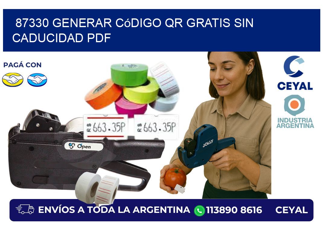 87330 Generar código QR gratis sin caducidad PDF