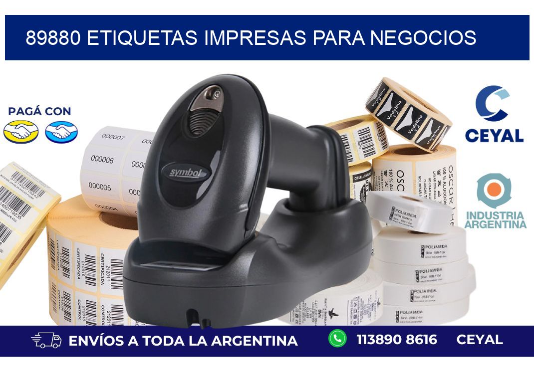89880 etiquetas impresas para negocios