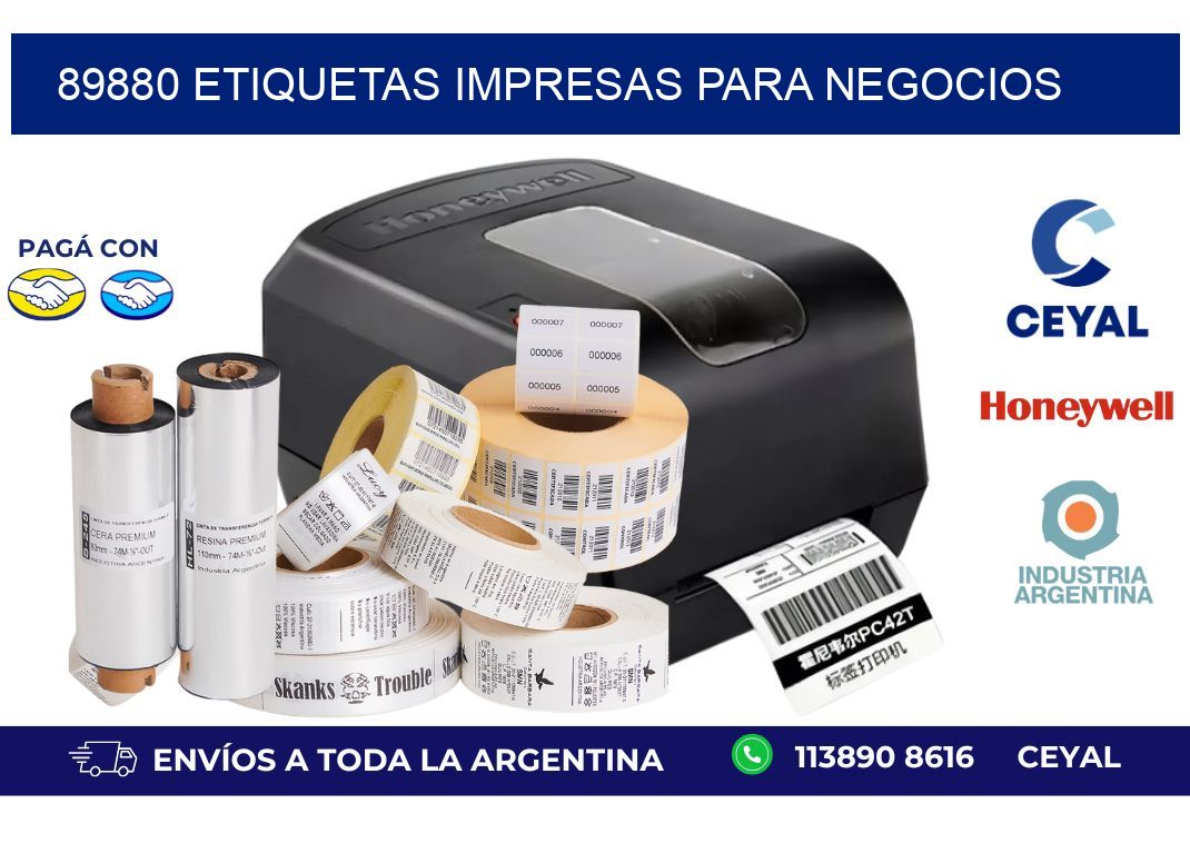 89880 etiquetas impresas para negocios