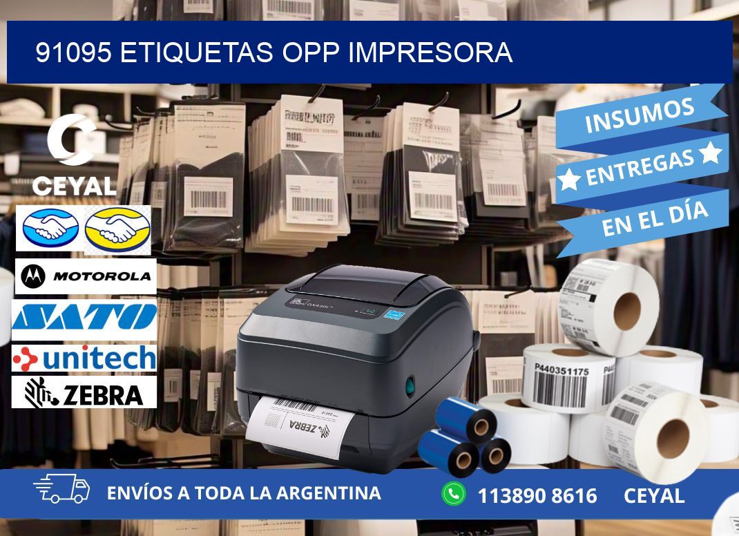 91095 etiquetas opp impresora