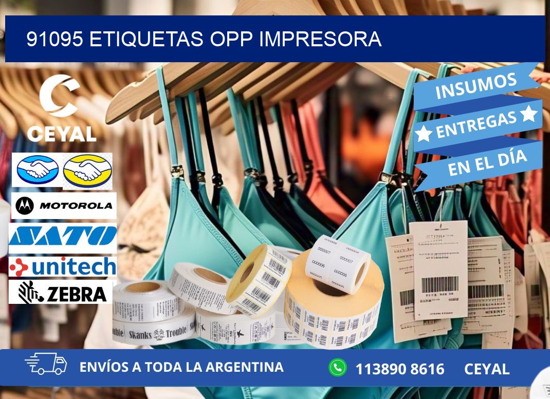 91095 etiquetas opp impresora
