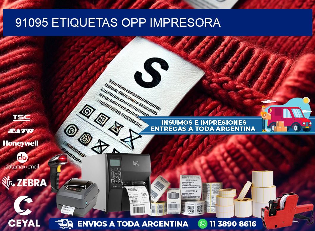 91095 etiquetas opp impresora