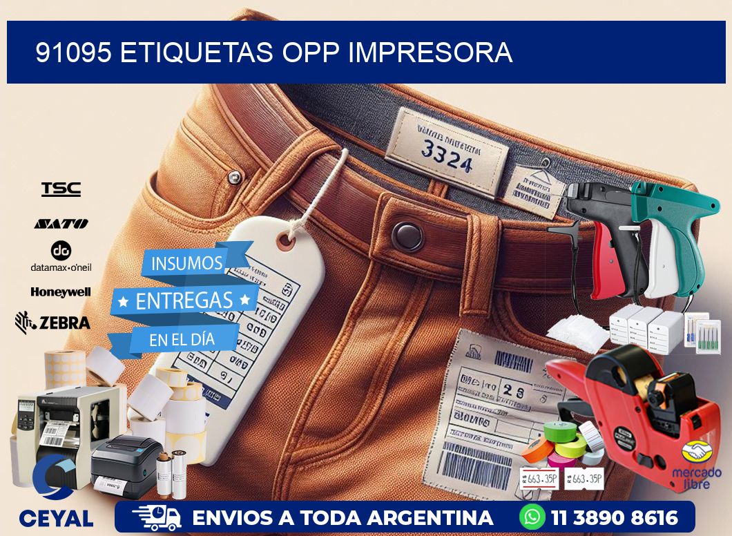 91095 etiquetas opp impresora