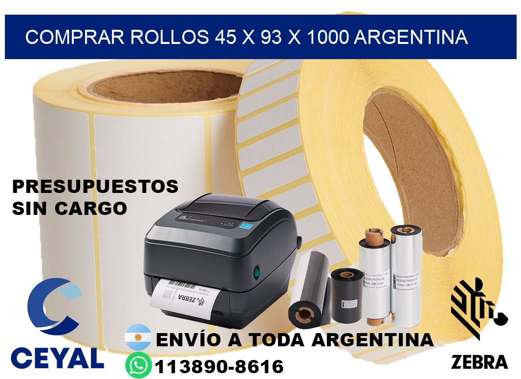 Comprar Rollos 45 x 93 x 1000 argentina