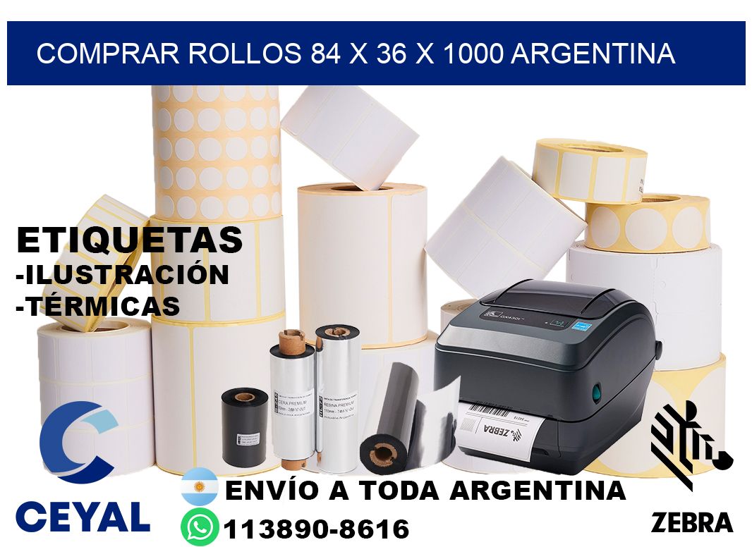 Comprar Rollos 84 x 36 x 1000 argentina