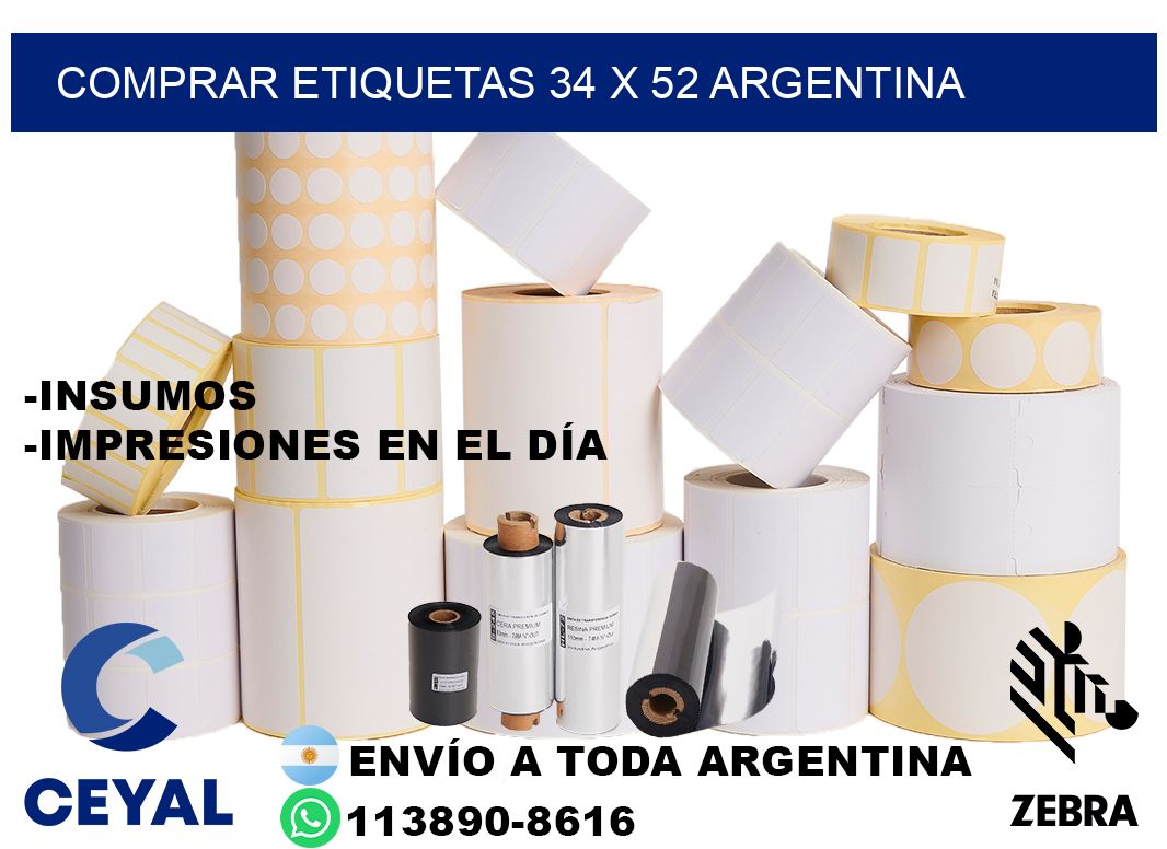Comprar etiquetas 34 x 52 argentina
