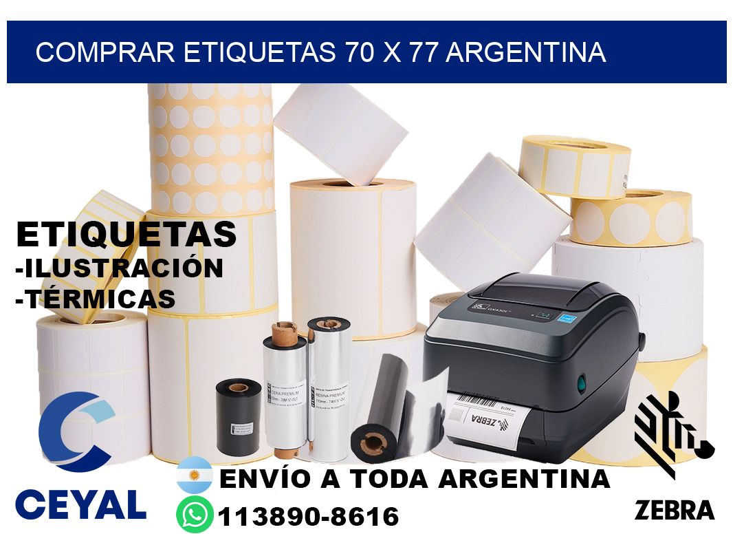 Comprar etiquetas 70 x 77 argentina
