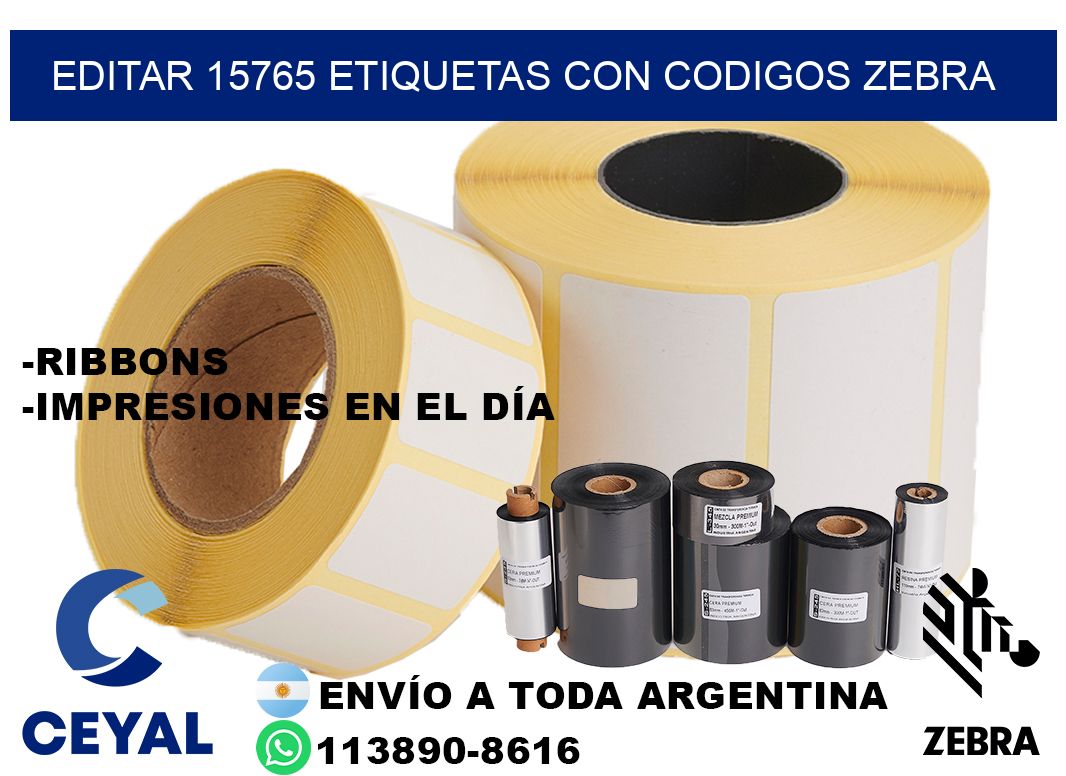 EDITAR 15765 ETIQUETAS CON CODIGOS ZEBRA