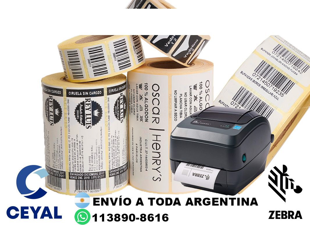 EDITAR 7125 ETIQUETAS CON CODIGOS ZEBRA