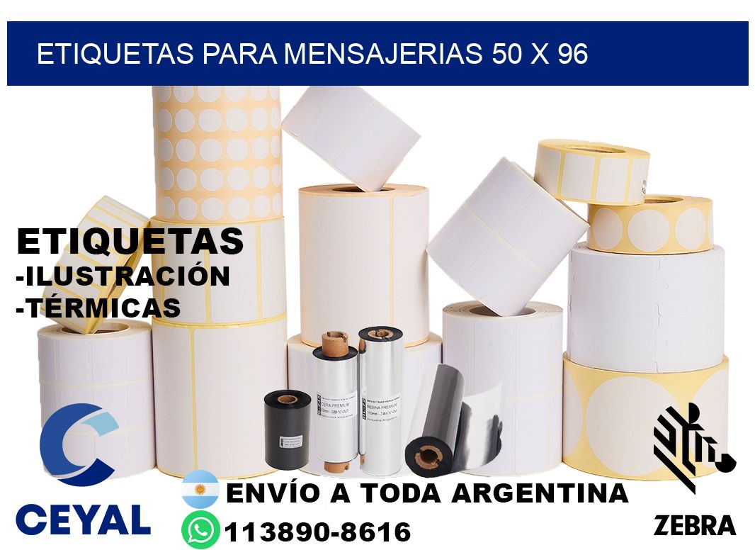 ETIQUETAS PARA MENSAJERIAS 50 x 96