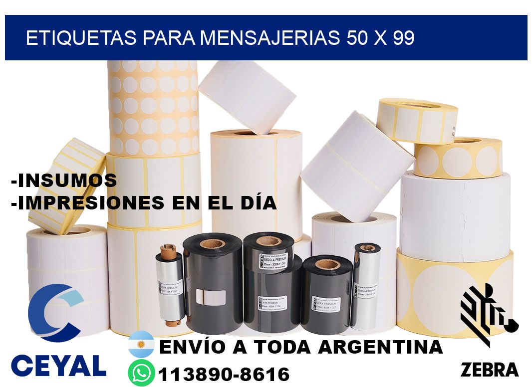 ETIQUETAS PARA MENSAJERIAS 50 x 99