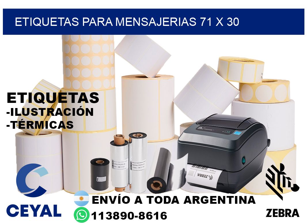 ETIQUETAS PARA MENSAJERIAS 71 x 30