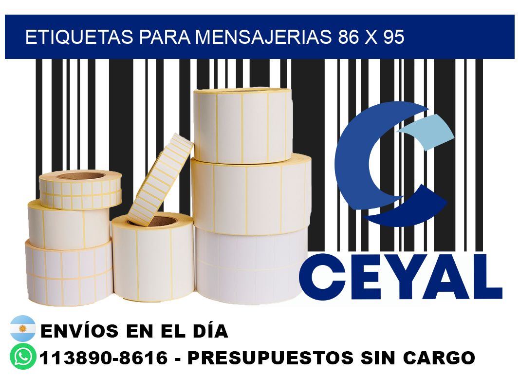 ETIQUETAS PARA MENSAJERIAS 86 x 95