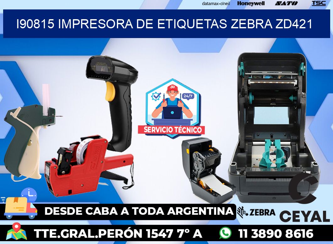I90815 impresora de etiquetas Zebra ZD421