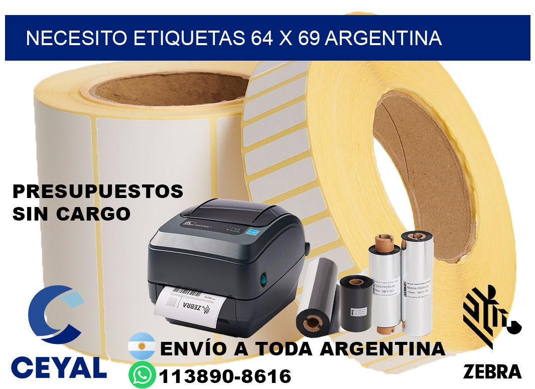 Necesito etiquetas 64 x 69 argentina