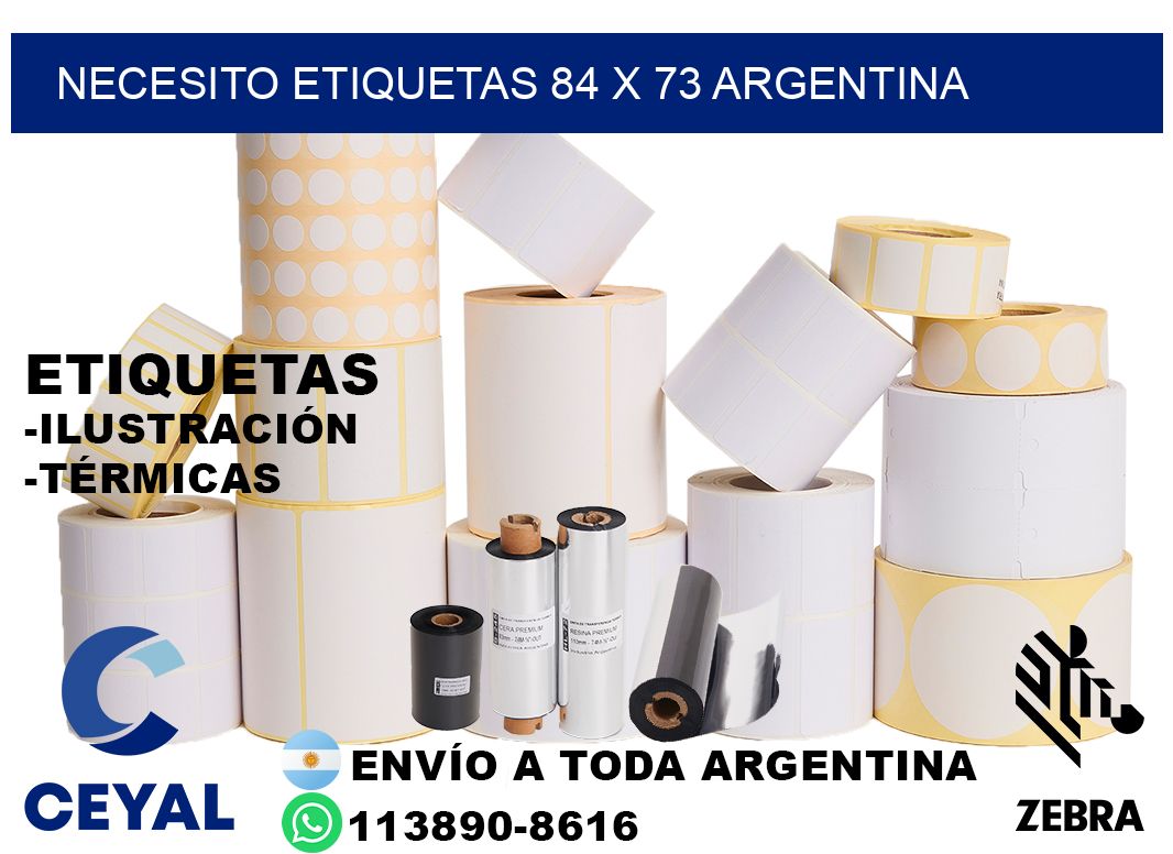 Necesito etiquetas 84 x 73 argentina