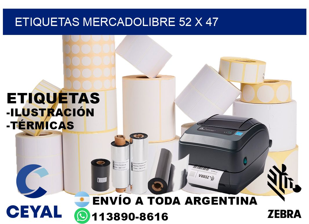 etiquetas mercadolibre 52 x 47